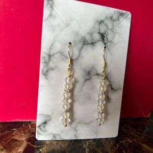 Elegant Gold and Silver Crystal Earrings